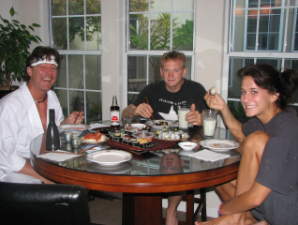 Mike and friends enjoying a sushi dinner together