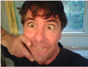 Mike making a funny face