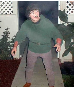Mike in a monster costume
